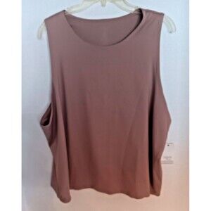 Ophelia Roe Tank Top Women's 3XL Rose Brown Tan Round Neck NWT